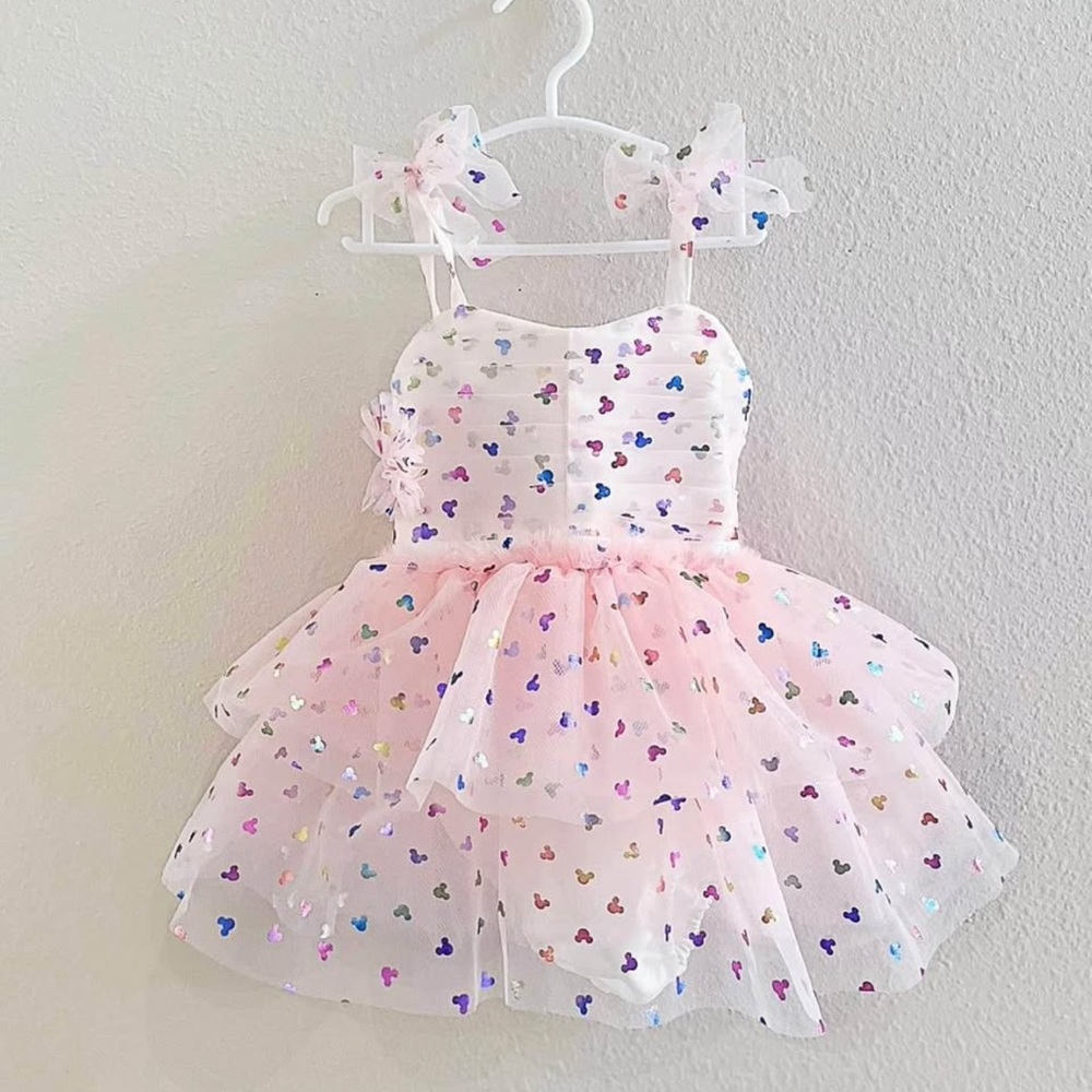 Pink Minnie Mouse Toddler Dress - birthday dress - Picture 2 of 4